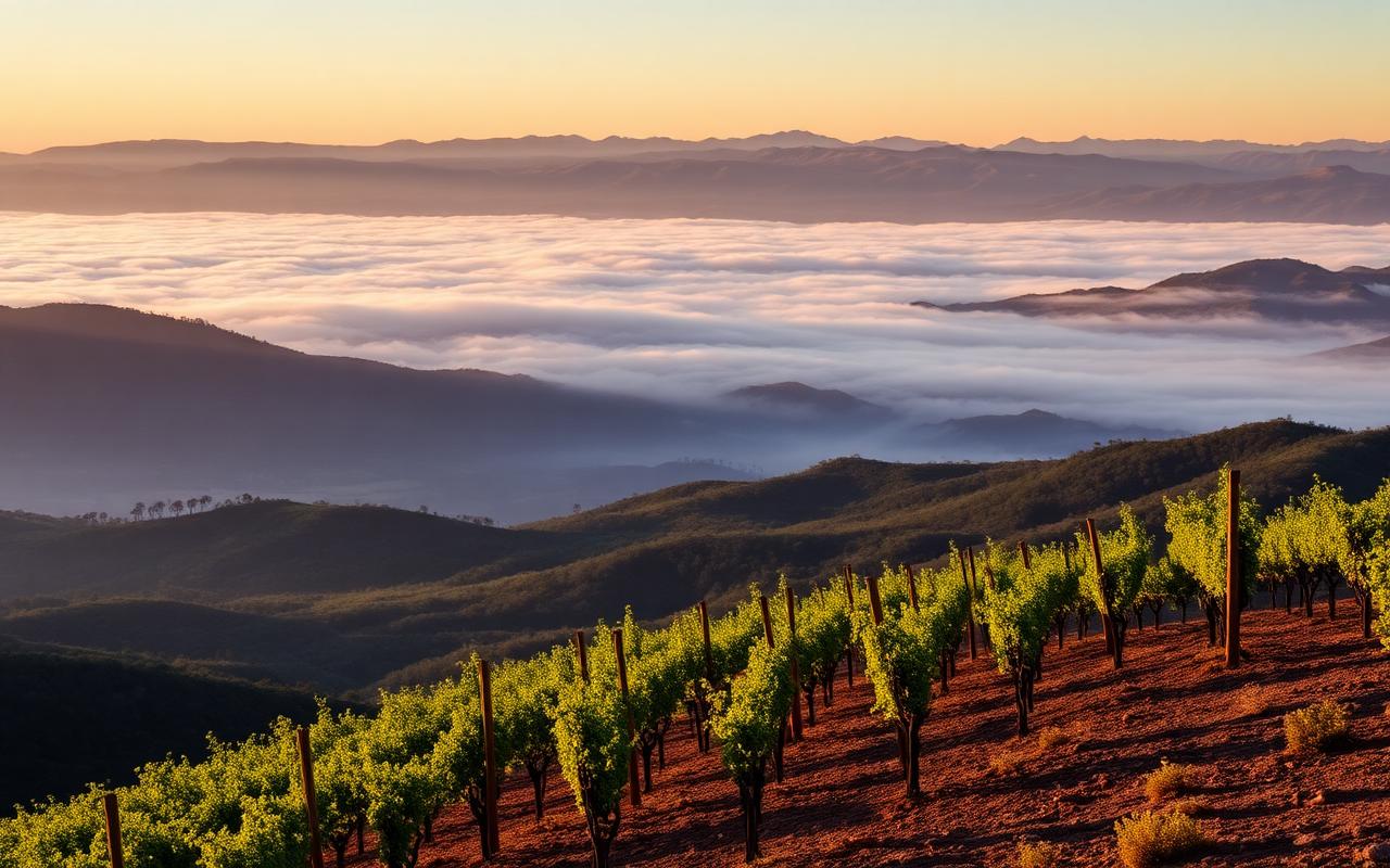 Atlas Peak AVA vineyards in Napa Valley wine country