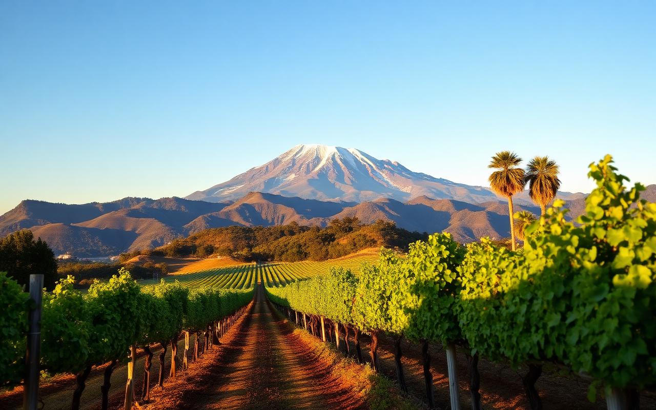 Calistoga AVA vineyards in Napa Valley wine country