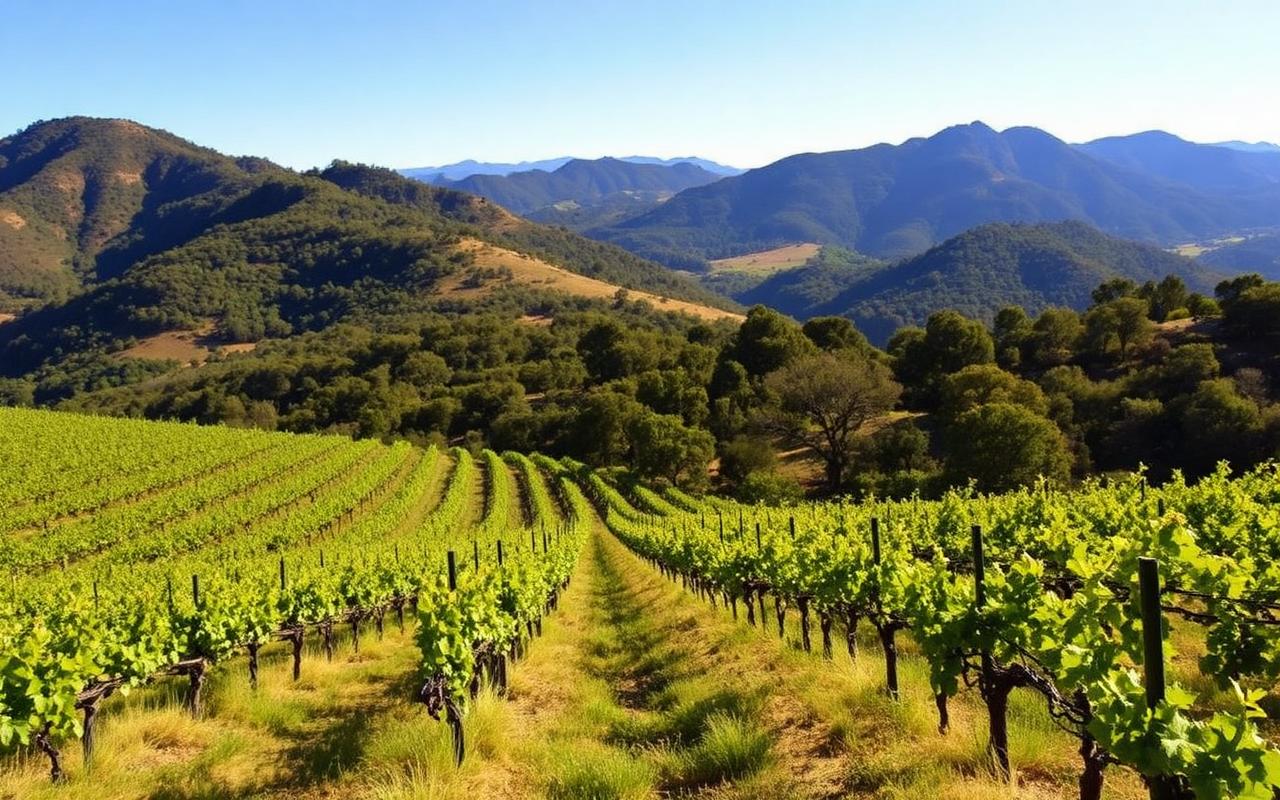 Chiles Valley AVA vineyards in Napa Valley wine country