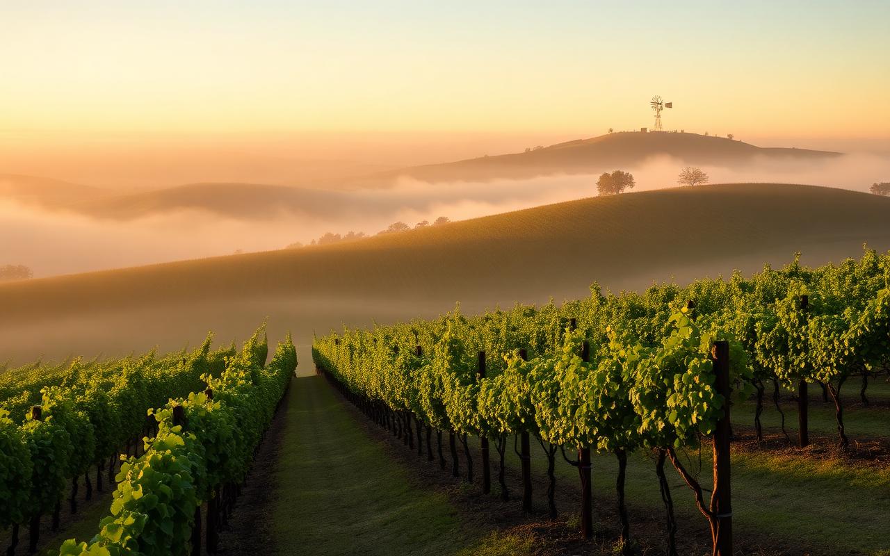Los Carneros AVA vineyards in Napa Valley wine country