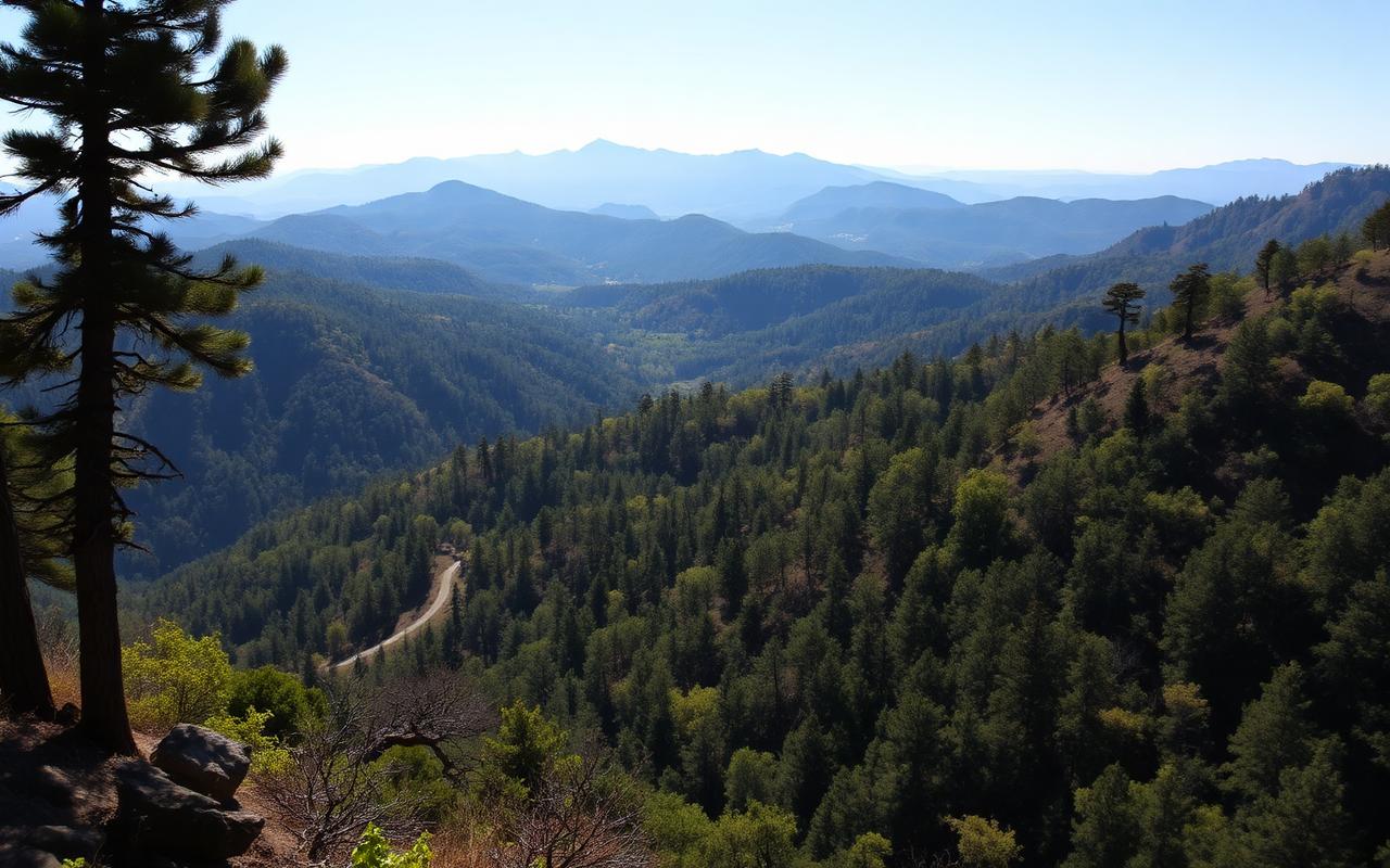 Mayacamas Range AVA vineyards in Napa Valley wine country