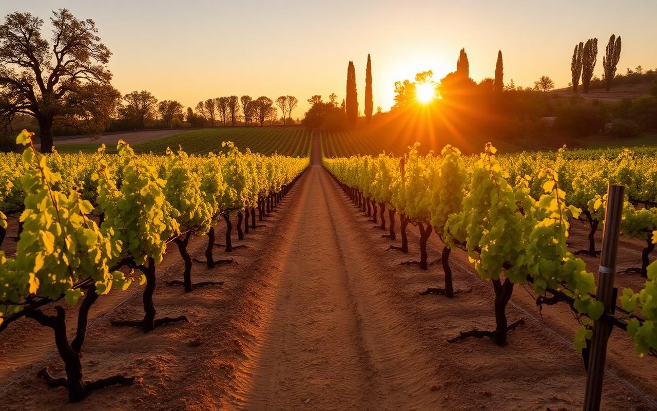 Rutherford AVA vineyards in Napa Valley wine country