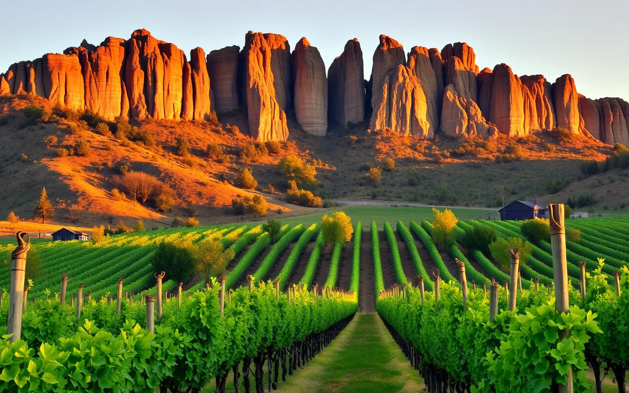 Stags Leap District AVA vineyards in Napa Valley wine country